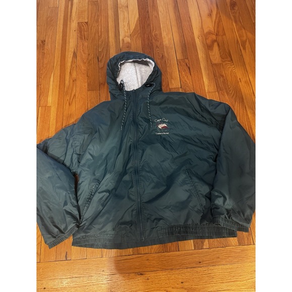 Vintage Cuffy's Of Cape Cod‎ Cape Cod Cranberry Harvest Green Windbreaker XL - Picture 1 of 16